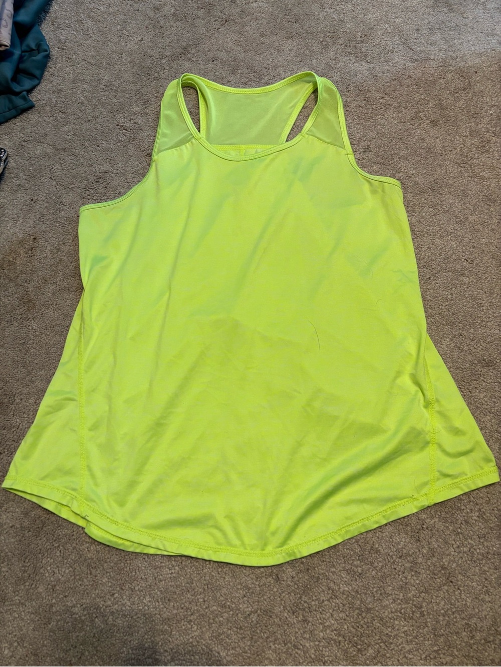 Yellow racer back tank top